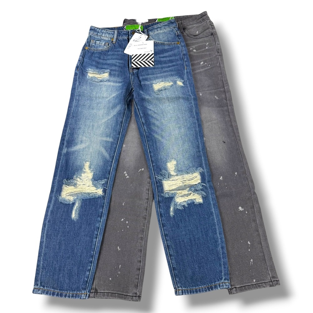 Sandrine Rose by Free People Jeans Distressed & Splatter Jeans Bundle Size 24